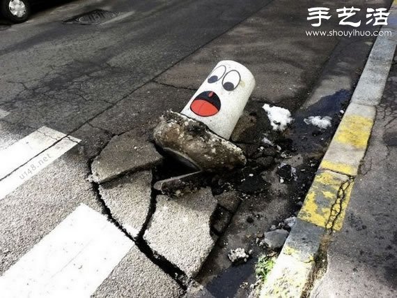 法国街头艺术家OakoAk涂鸦作品 -  www.shouyihuo.com
