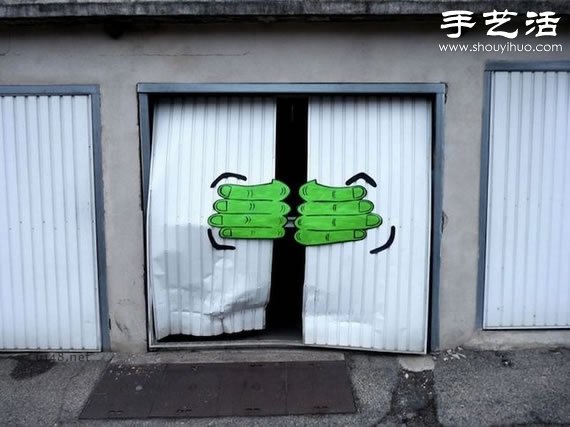 法国街头艺术家OakoAk涂鸦作品 -  www.shouyihuo.com