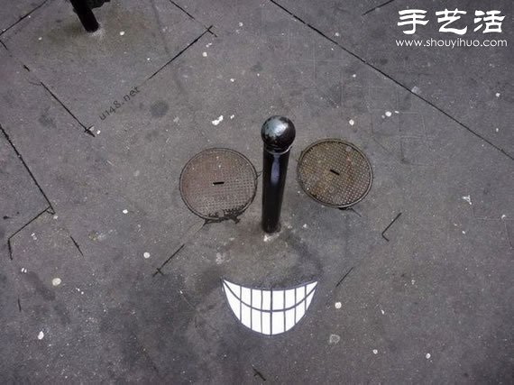 法国街头艺术家OakoAk涂鸦作品 -  www.shouyihuo.com