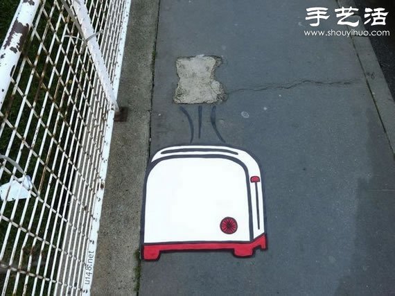 法国街头艺术家OakoAk涂鸦作品 -  www.shouyihuo.com