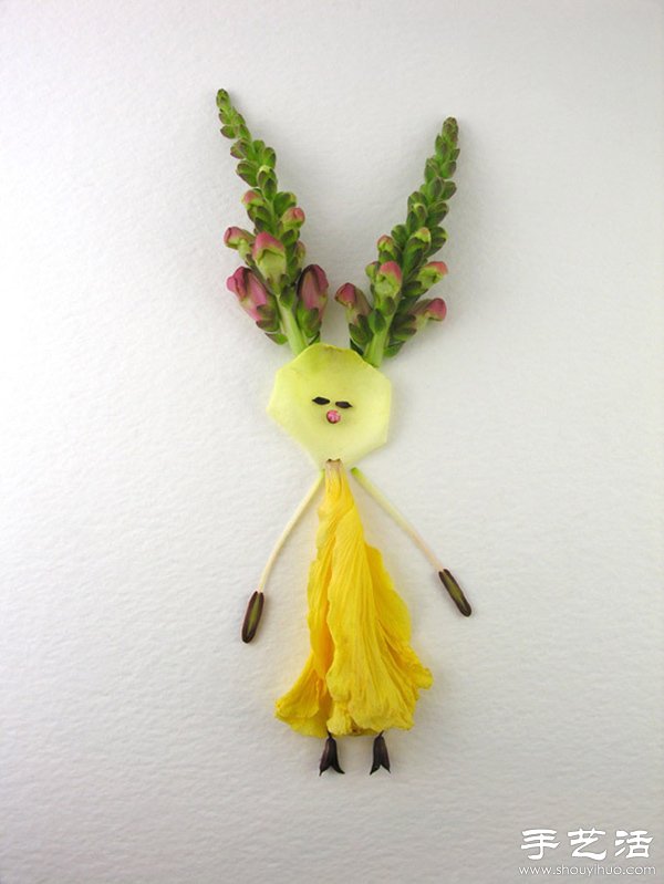 植物花卉DIY花仙子拼贴画 -  www.shouyihuo.com