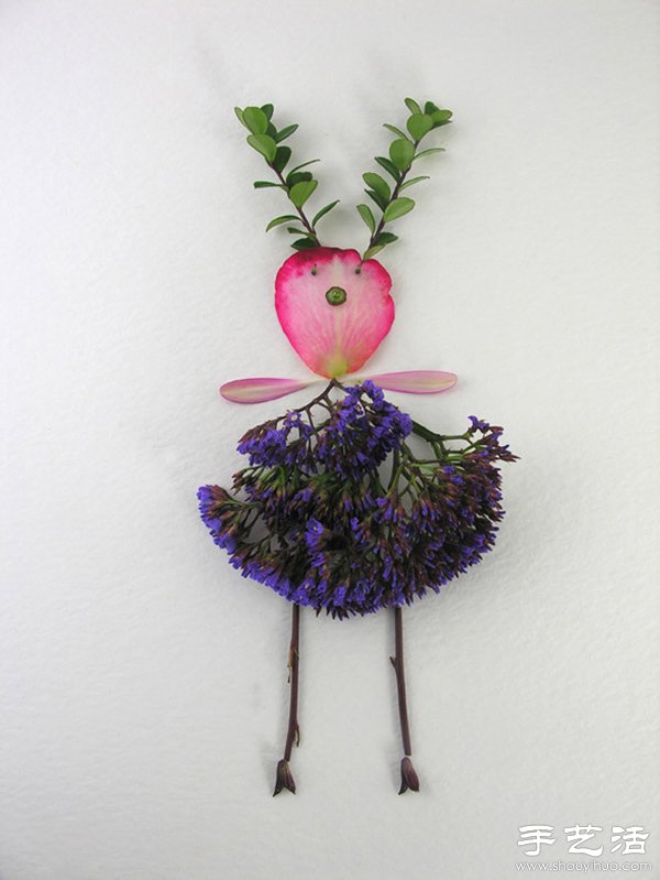植物花卉DIY花仙子拼贴画 -  www.shouyihuo.com