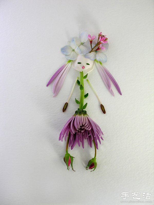 植物花卉DIY花仙子拼贴画 -  www.shouyihuo.com