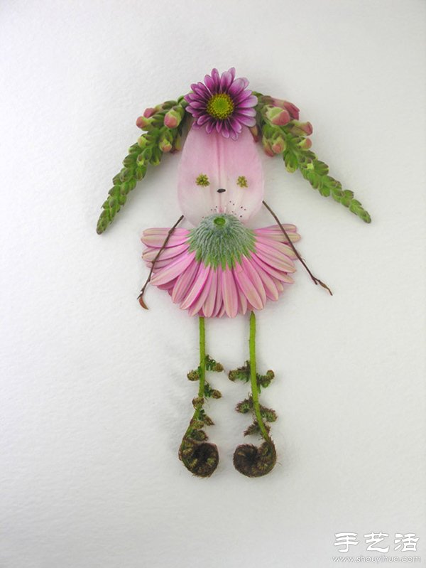 植物花卉DIY花仙子拼贴画 -  www.shouyihuo.com