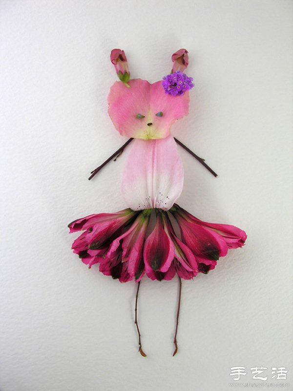 植物花卉DIY花仙子拼贴画 -  www.shouyihuo.com