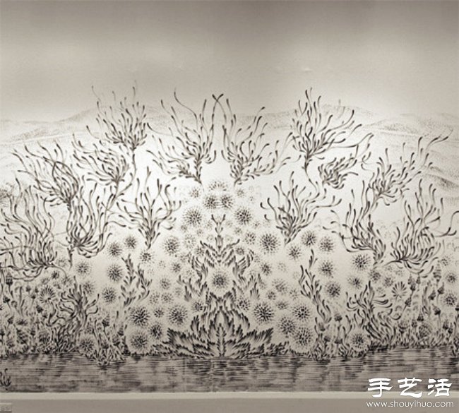 手指绘出精妙绝伦的壁画 -  www.shouyihuo.com