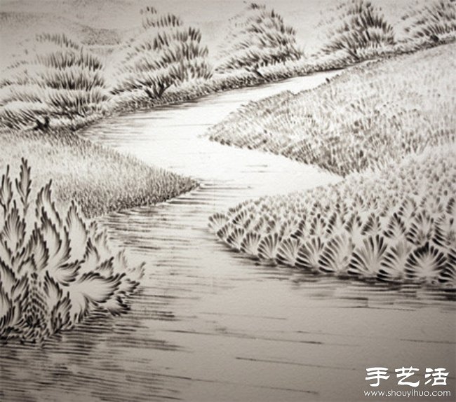 手指绘出精妙绝伦的壁画 -  www.shouyihuo.com