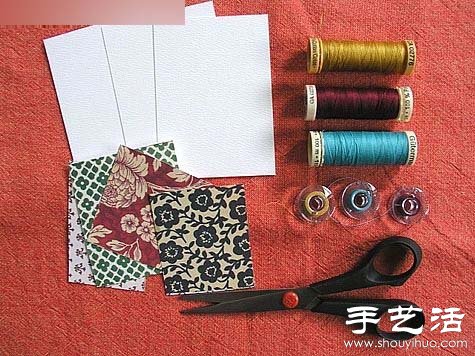 碎布+针线 手工制作漂亮节日贺卡 -  www.shouyihuo.com