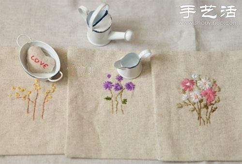 棉麻布刺绣DIY清新居家小物件 -  www.shouyihuo.com