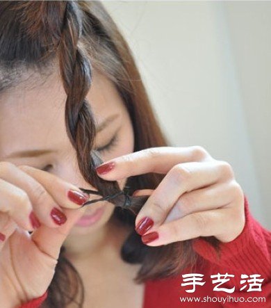 简单易学的刘海编发扎发教程 -  www.shouyihuo.com
