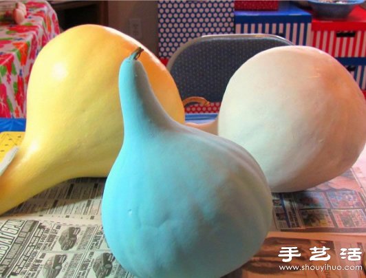葫芦创意手工制作可爱大公鸡手工艺品 -  www.shouyihuo.com