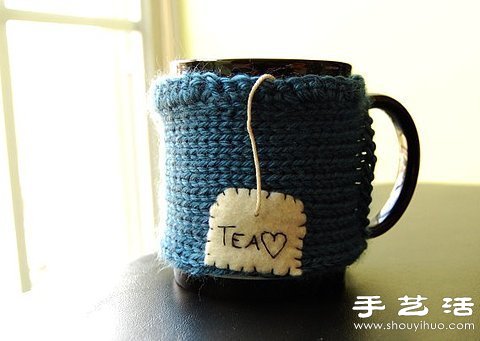 毛线编织的超萌杯套 -  www.shouyihuo.com