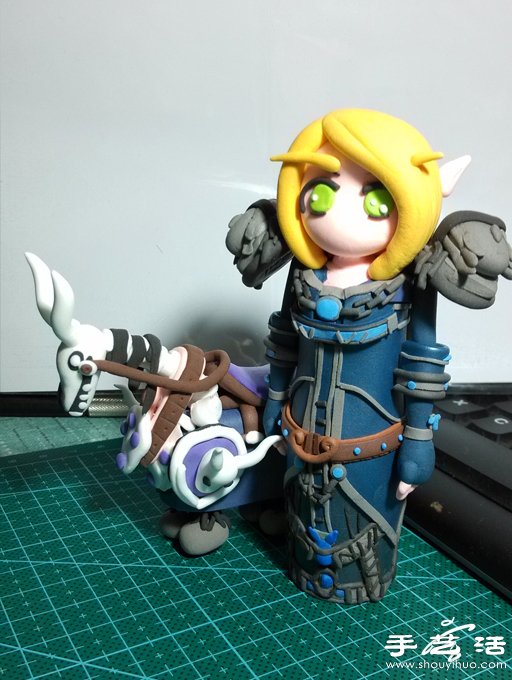 魔兽世界玩家软陶DIY——血精灵牧师和DK马 -  www.shouyihuo.com