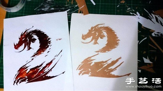 《激战2》主题木片贴画手工制作教程 -  www.shouyihuo.com