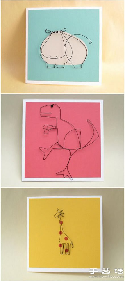 创意铁丝装饰画/壁画/墙挂DIY手工制作  -  www.shouyihuo.com