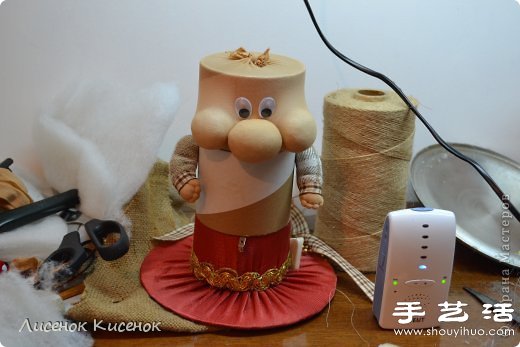 透明胶桶变废为宝手工DIY小矮人玩偶/人偶 -  www.shouyihuo.com