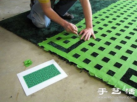 旧物改造创意：旧地毯简单手工DIY漂亮纹路 -  www.shouyihuo.com