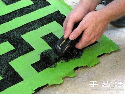 旧物改造创意：旧地毯简单手工DIY漂亮纹路 -  www.shouyihuo.com