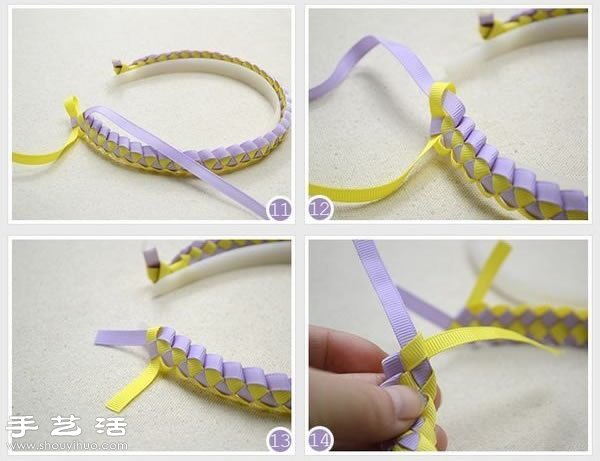 编织带DIY手工制作小清新发箍的方法 -  www.shouyihuo.com