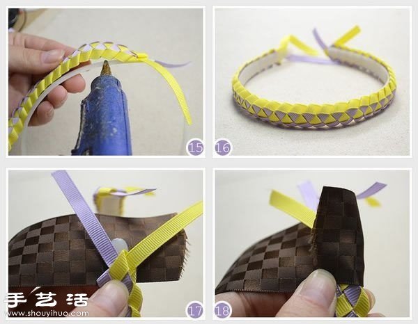 编织带DIY手工制作小清新发箍的方法 -  www.shouyihuo.com