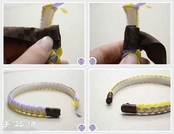 编织带DIY手工制作小清新发箍的方法 -  www.shouyihuo.com