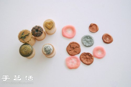 纽扣+木线轴 DIY手工制作复古蜡泥封印 -  www.shouyihuo.com