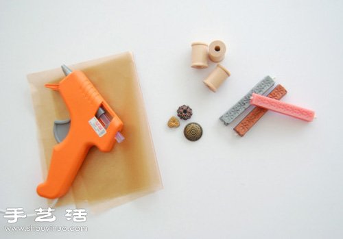 纽扣+木线轴 DIY手工制作复古蜡泥封印 -  www.shouyihuo.com