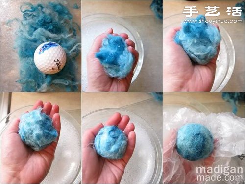 猫咪玩具：可爱羊毛毡玩具球手工制作 -  www.shouyihuo.com