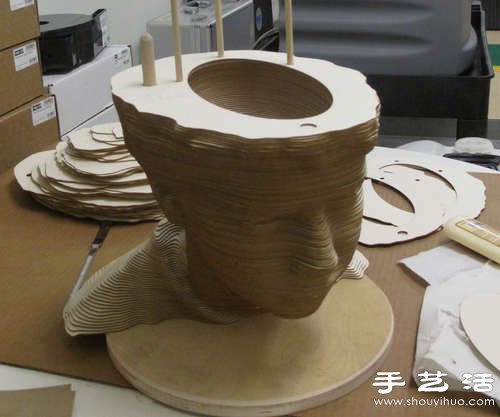 三维激光切割DIY头像模型 -  www.shouyihuo.com