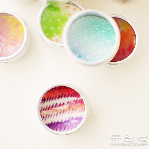 铁盒创意改造 DIY梦幻般水彩图案 -  www.shouyihuo.com