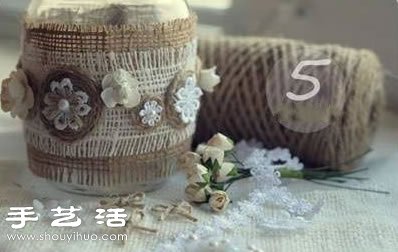 玻璃瓶废物利用DIY森系风格烛台 -  www.shouyihuo.com