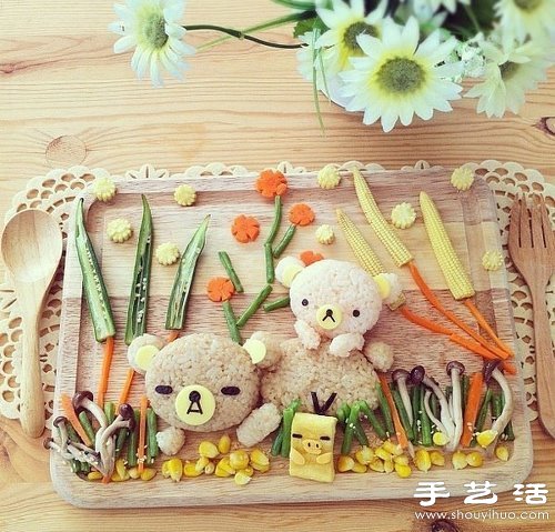 DIY可爱有趣的创意食物摆盘 -  www.shouyihuo.com