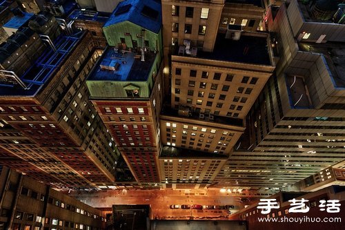 从超高建筑物楼顶向下俯拍的摄影作品 -  www.shouyihuo.com