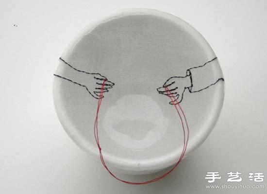 DIY杯碟上的创意互动图案 -  www.shouyihuo.com