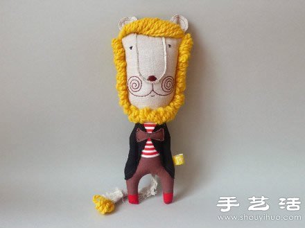可爱的手工布艺狮子玩偶 -  www.shouyihuo.com