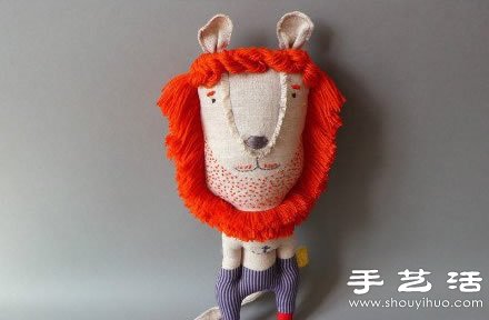 可爱的手工布艺狮子玩偶 -  www.shouyihuo.com