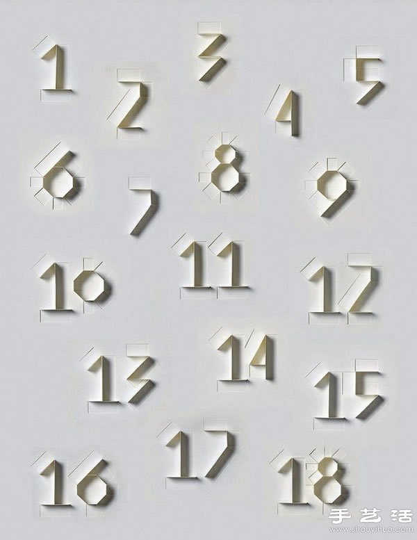 纸艺DIY各种字母及数字 -  www.shouyihuo.com