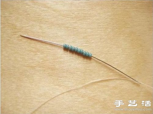 串珠五角星项链吊坠手工制作图解教程 -  www.shouyihuo.com