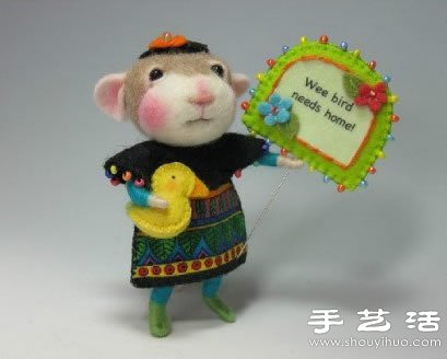 超萌的手工羊毛毡小动物玩偶 -  www.shouyihuo.com