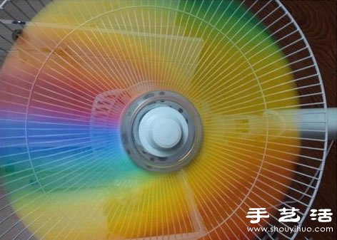 DIY漂亮的彩虹风扇 -  www.shouyihuo.com
