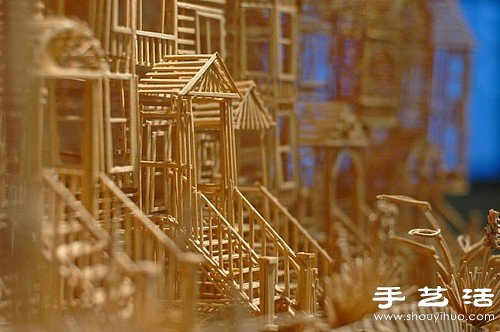 35年10万根牙签纯手工制作旧金山街景模型 -  www.shouyihuo.com