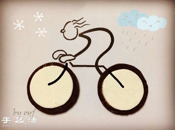 90后漂亮女生OYF的创意饼干画作品 -  www.shouyihuo.com