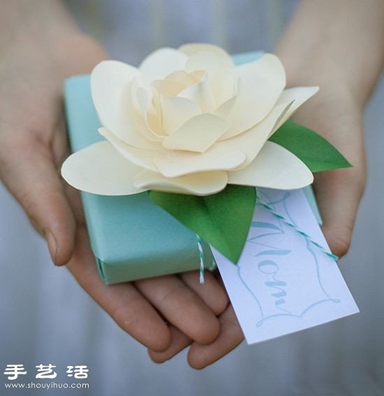 卡纸手工制作栀子花手工花图解教程 -  www.shouyihuo.com