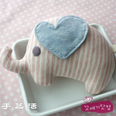 小清新手工布艺大象玩具 -  www.shouyihuo.com