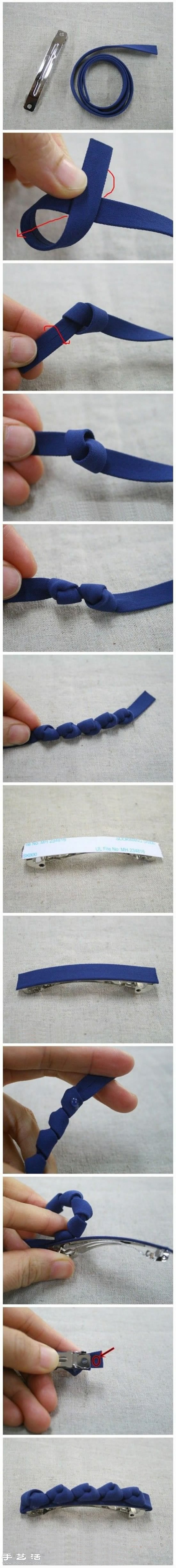 简单易学的不织布发夹发饰手工制作教程 -  www.shouyihuo.com