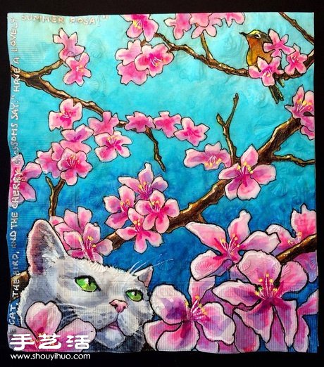 有爱妈妈为孩子们创作的餐巾纸画 -  www.shouyihuo.com