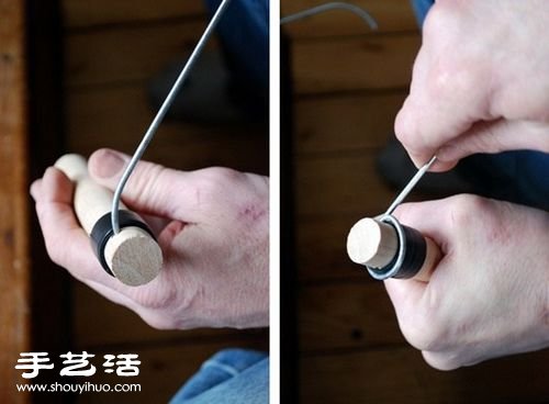 灯泡+铁丝 废物利用制作艺术范儿花瓶 -  www.shouyihuo.com
