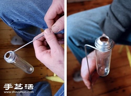 灯泡+铁丝 废物利用制作艺术范儿花瓶 -  www.shouyihuo.com