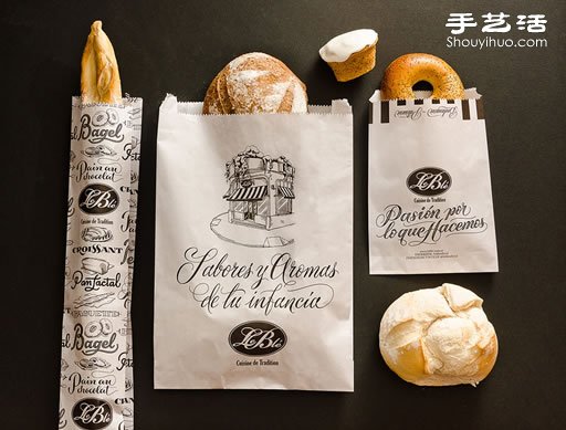 阿根廷一家面包房的粉笔画识别设计 -  www.shouyihuo.com