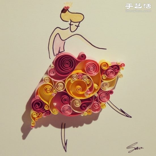 超美的衍纸画 唯美衍纸艺术 -  www.shouyihuo.com
